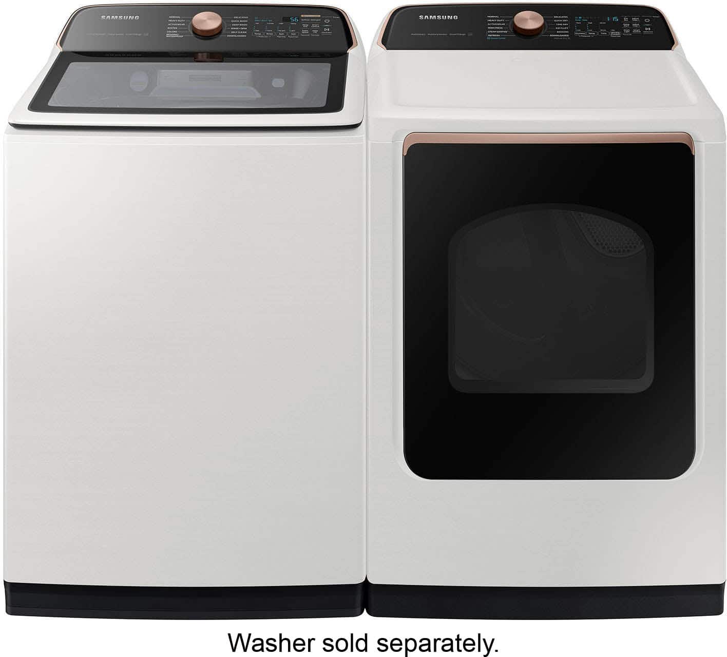Alt View 18. Samsung - 7.4 Cu. Ft. Smart Electric Dryer with Steam and Sensor Dry - Ivory.
