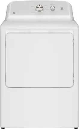 Front. GE - 7.2 Cu. Ft. Electric Dryer with Long Venting up to 120 Ft. - White with Silver Matte.