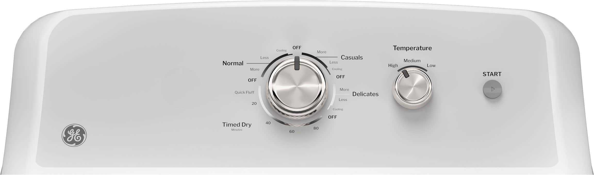 Alt View 11. GE - 7.2 Cu. Ft. Electric Dryer with Long Venting up to 120 Ft. - White with Silver Matte.