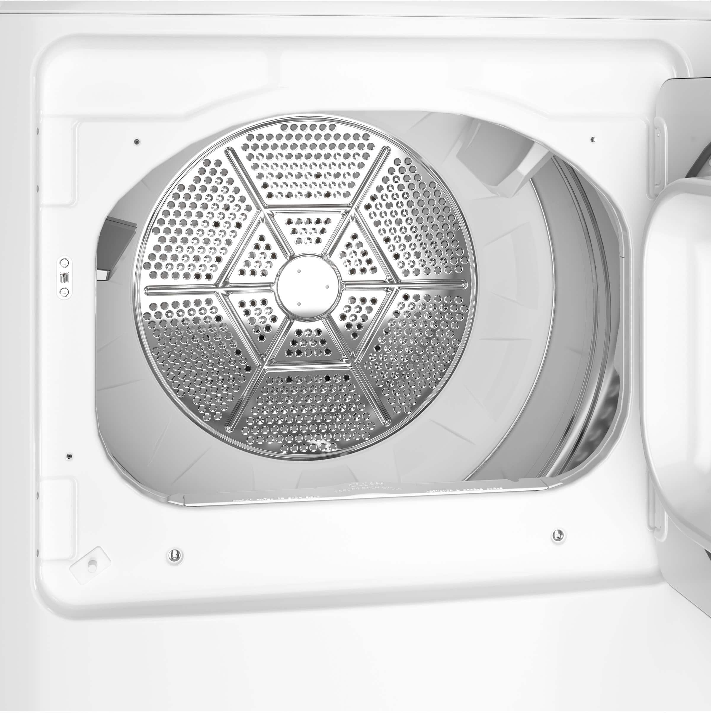Alt View 12. GE - 7.2 Cu. Ft. Electric Dryer with Long Venting up to 120 Ft. - White with Silver Matte.
