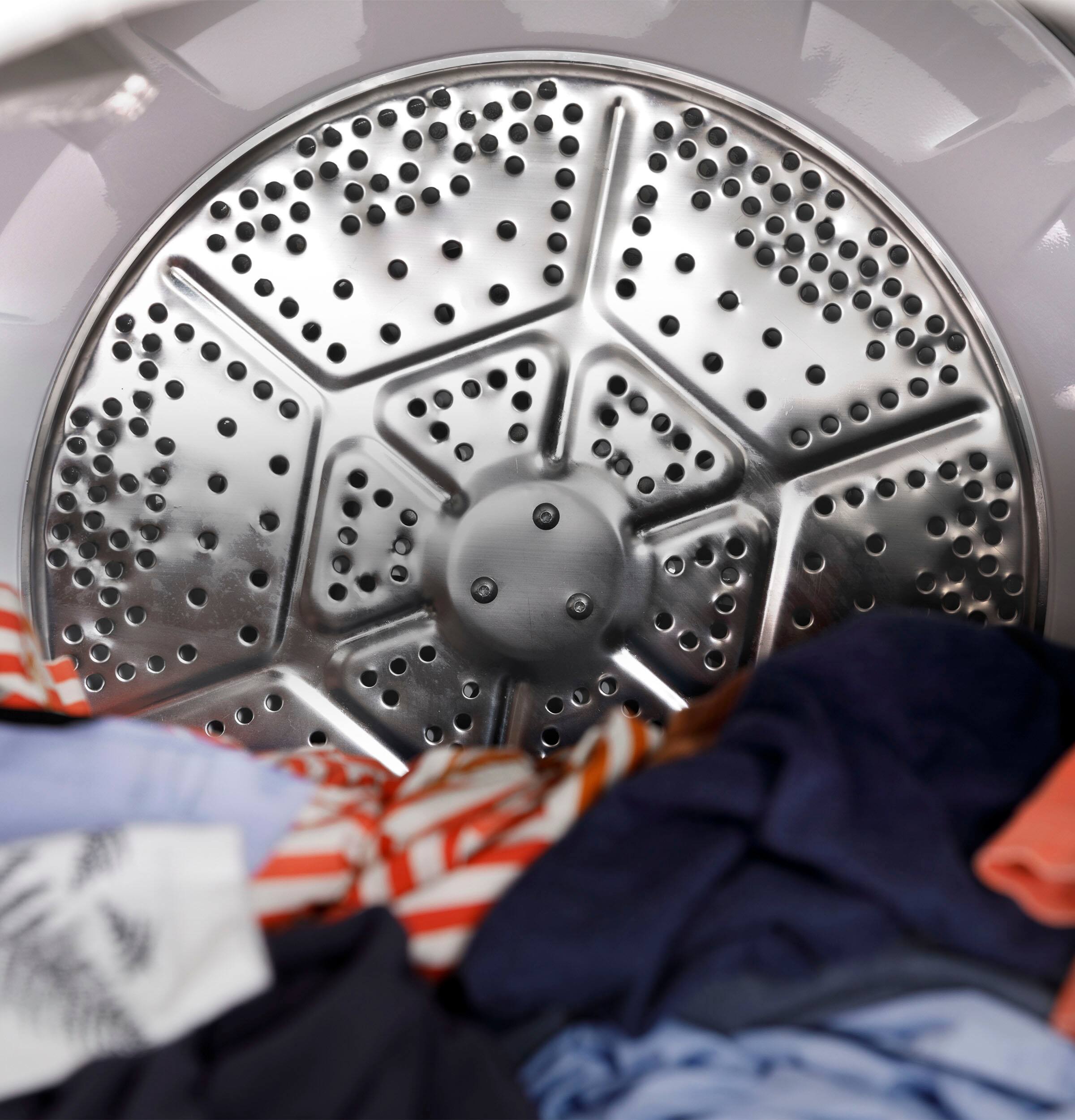 Alt View 14. GE - 7.2 Cu. Ft. Electric Dryer with Long Venting up to 120 Ft. - White with Silver Matte.