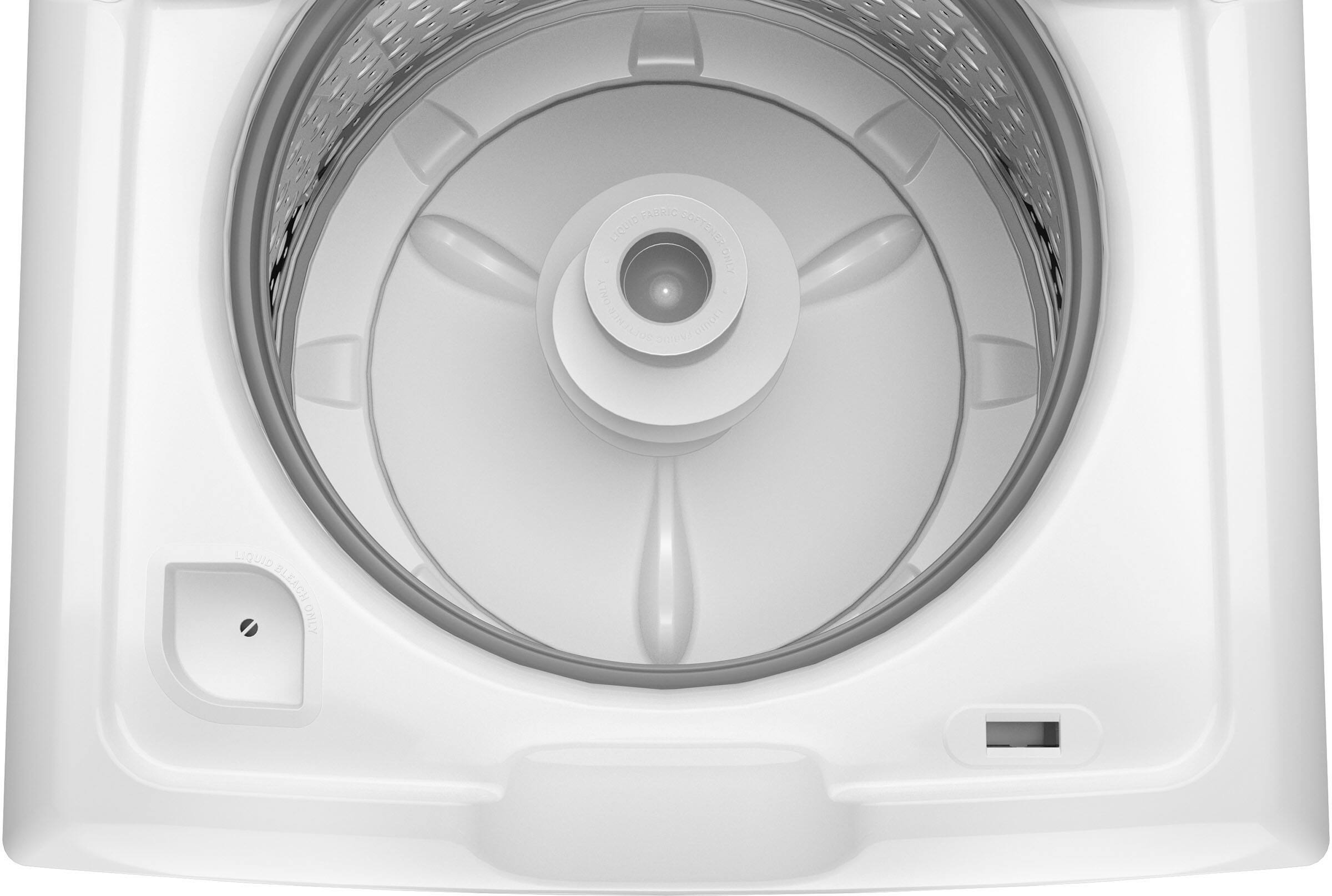 Alt View 13. GE - 4.3 Cu. Ft. High-Efficiency Top Load Washer with Cold Plus - White with Silver Matte.