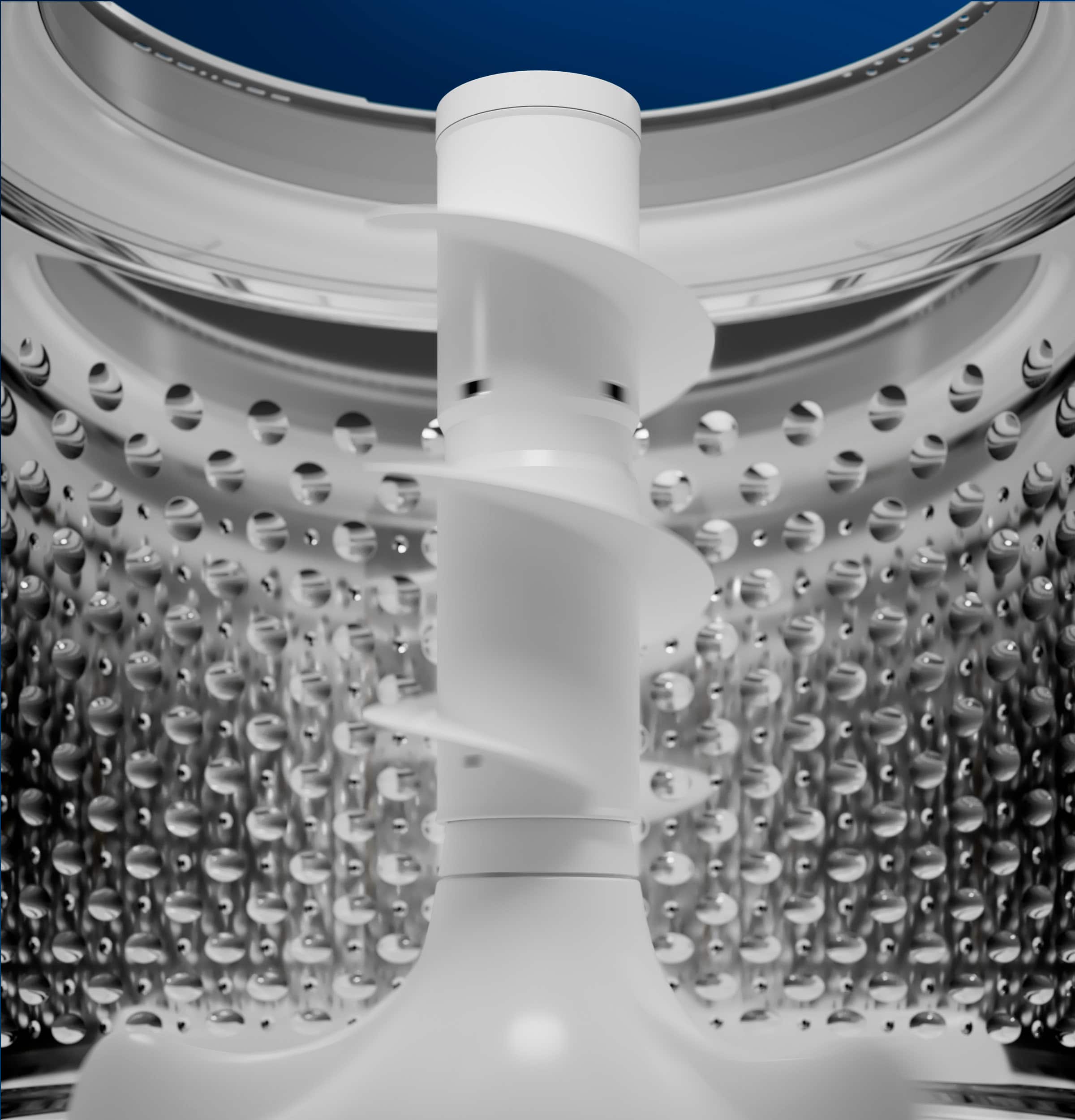 Alt View 21. GE - 4.3 Cu. Ft. High-Efficiency Top Load Washer with Cold Plus - White with Silver Matte.