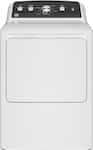 GE - 7.2 Cu. Ft. Electric Dryer with Long Venting up to 120 Ft - White with Matte Black