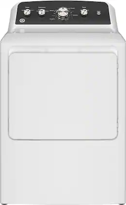 GE - 7.2 Cu. Ft. Electric Dryer with Long Venting up to 120 Ft - White with Matte Black