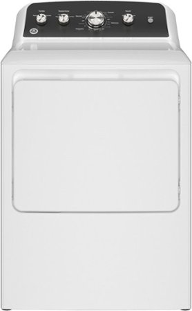 GE - 7.2 Cu. Ft. Electric Dryer with Long Venting up to 120 Ft. - White with Matte Black