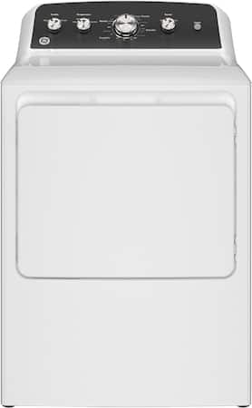 GE - 7.2 Cu. Ft. Electric Dryer with Long Venting up to 120 Ft - White with Matte Black