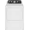 GE - 7.2 Cu. Ft. Electric Dryer with Spanish Control Panel - White with Matte Black