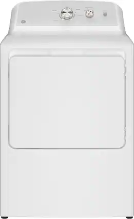 Front. GE - 7.2 Cu. Ft. Gas Dryer with Long Venting up to 120 Ft. - White with Silver Matte.