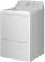Left. GE - 7.2 Cu. Ft. Gas Dryer with Long Venting up to 120 Ft. - White with Silver Matte.