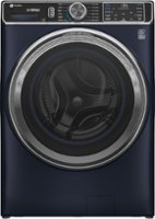 GE Profile - 5.3 Cu. Ft. Stackable Smart Front Load Washer with Steam and UltraFresh Vent System+ With OdorBlock - Sapphire Blue - Front_Zoom
