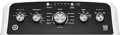 GE - 4.5 Cu. Ft. High-Efficiency Top Load Washer with Wash Boost - White with Black Matte