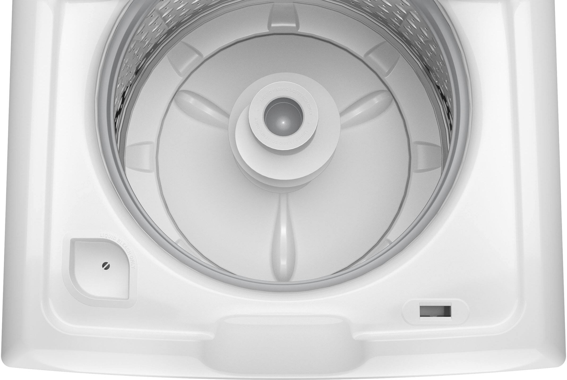 Alt View 12. GE - 4.5 Cu. Ft. High-Efficiency Top Load Washer with Wash Boost - White with Matte Black.