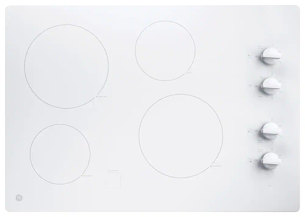 GE - 30" Built-In Electric Cooktop - White