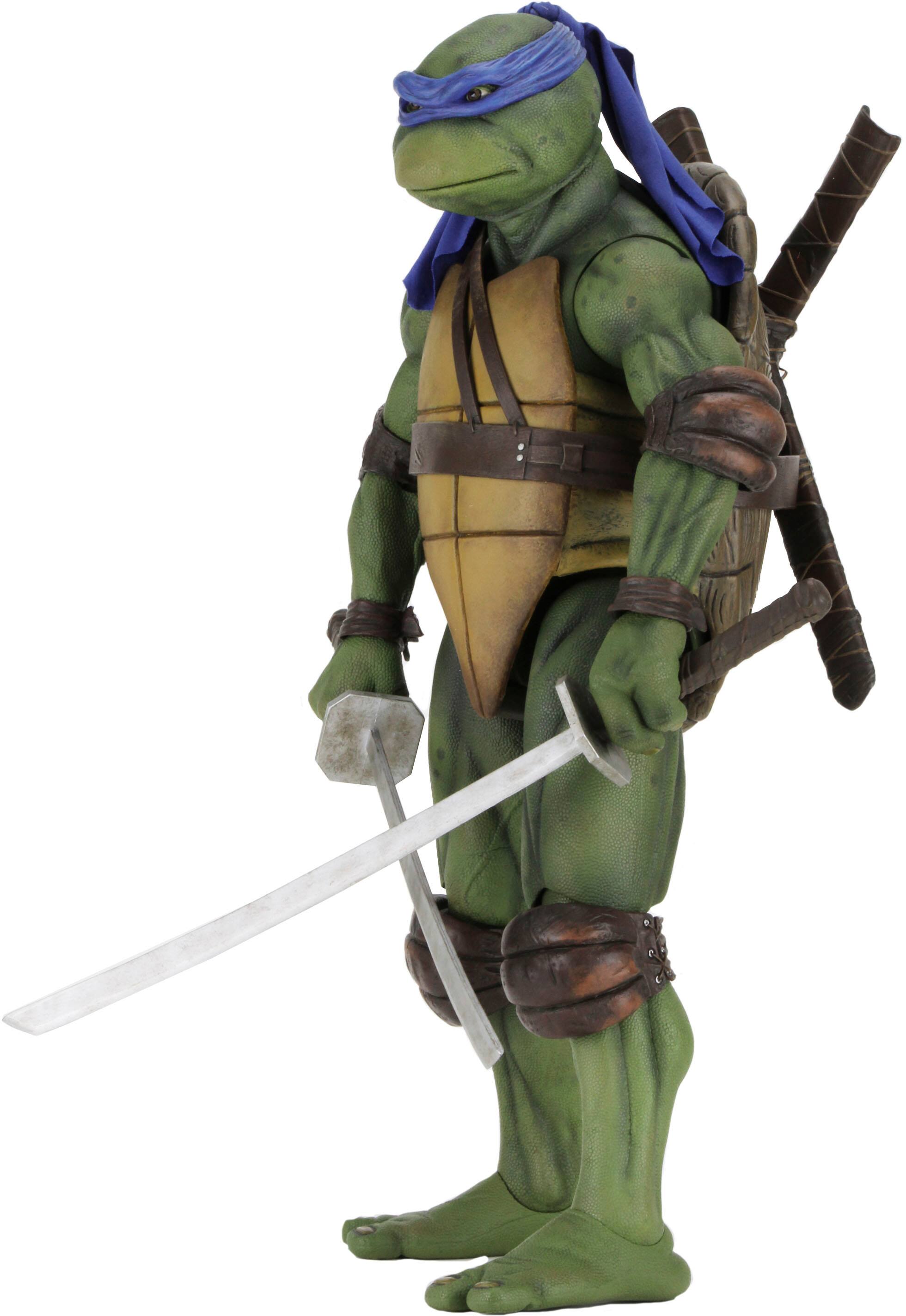 Angle. NECA - Teenage Mutant Ninja Turtles 1/4 Scale Action Figure - Leonardo (1990 Movie).