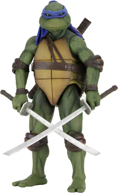 NECA Teenage Mutant Ninja Turtles 1 4 Scale Action Figure Leonardo 1990 Movie 54048 Best Buy