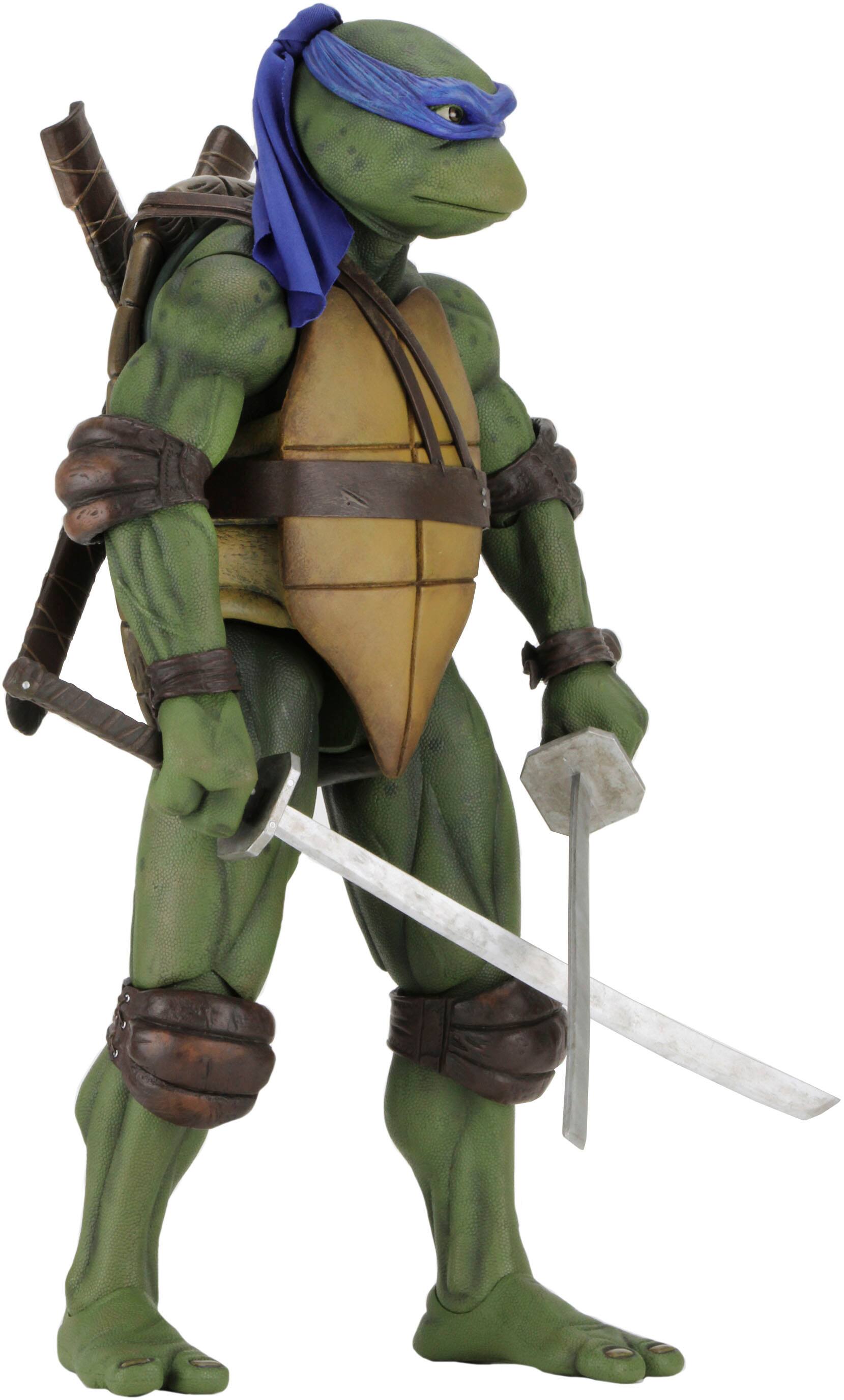 Left. NECA - Teenage Mutant Ninja Turtles 1/4 Scale Action Figure - Leonardo (1990 Movie).