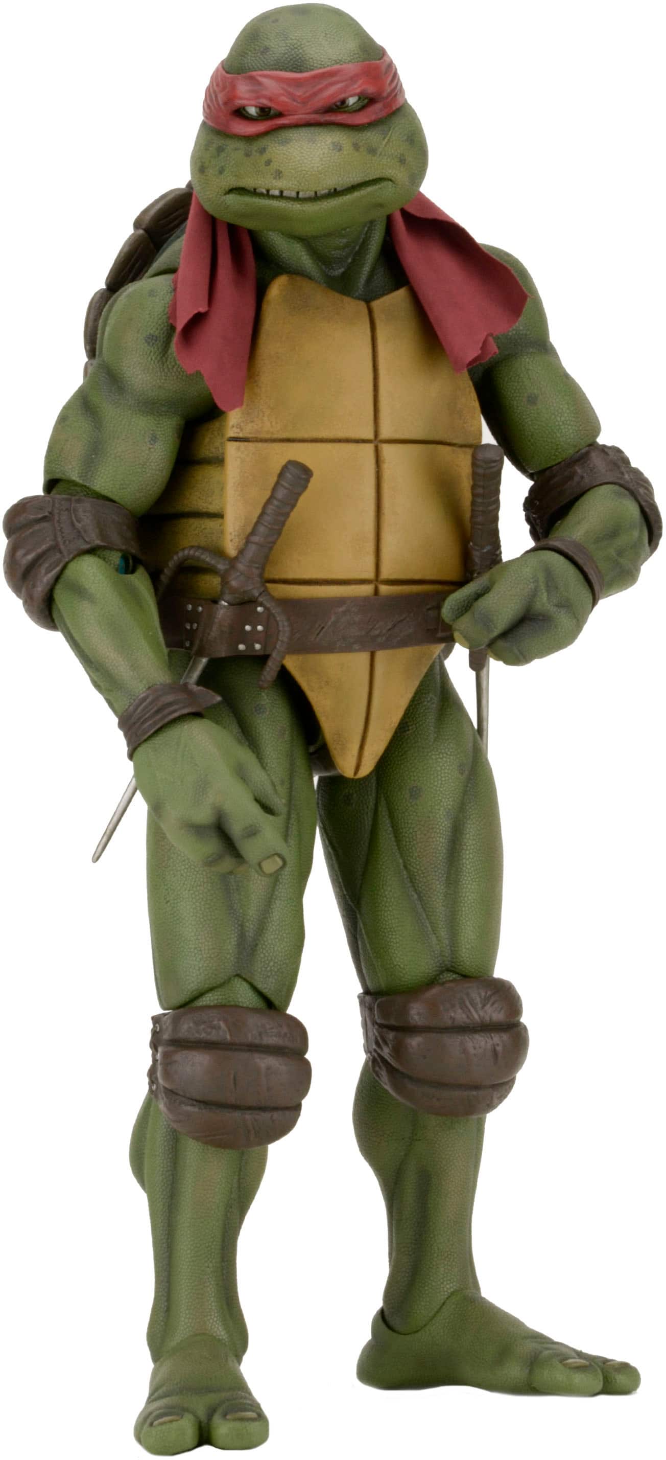 Front. NECA - Teenage Mutant Ninja Turtles 1/4 Scale Action Figure - Raphael (1990 Movie).