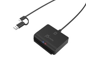 j5create - USBTM Smart Memory Card Reader - Black - Front_Zoom