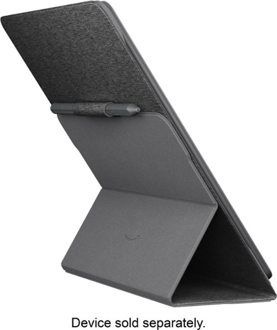 Amazon - Kindle Scribe Fabric Folio Cover with Magnetic Attach (for Kindle Scribe) - Black_2