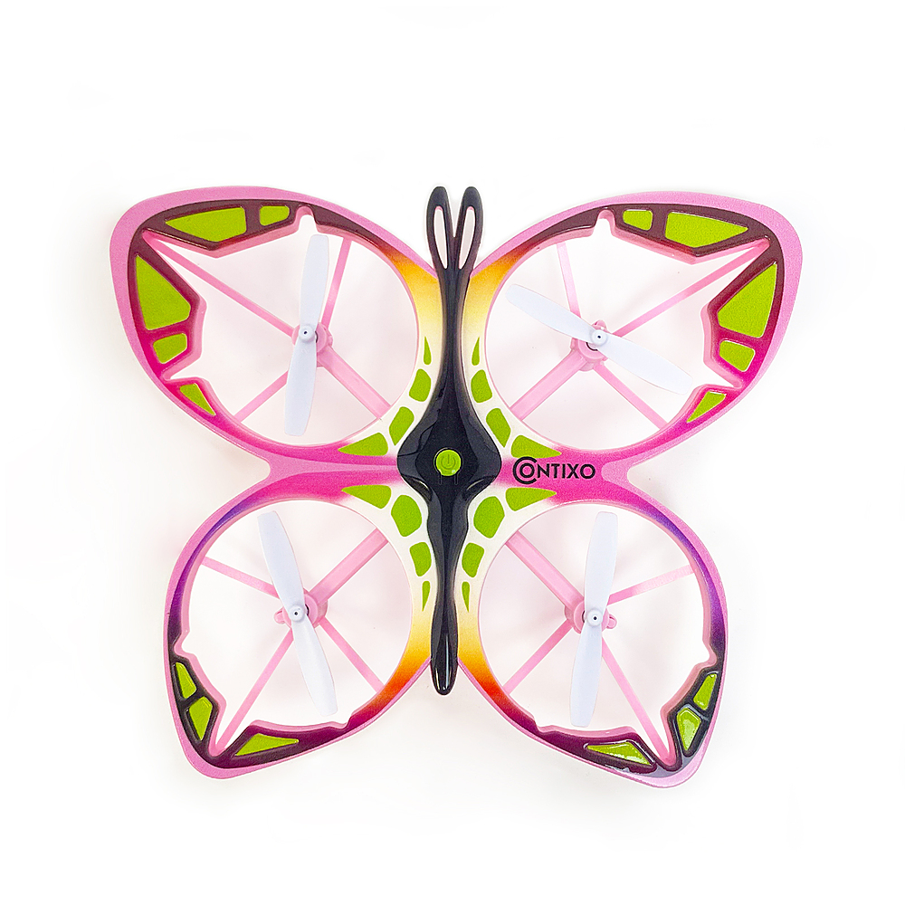 Angle View: Contixo - RC Light up Butterfly Drone - Pink