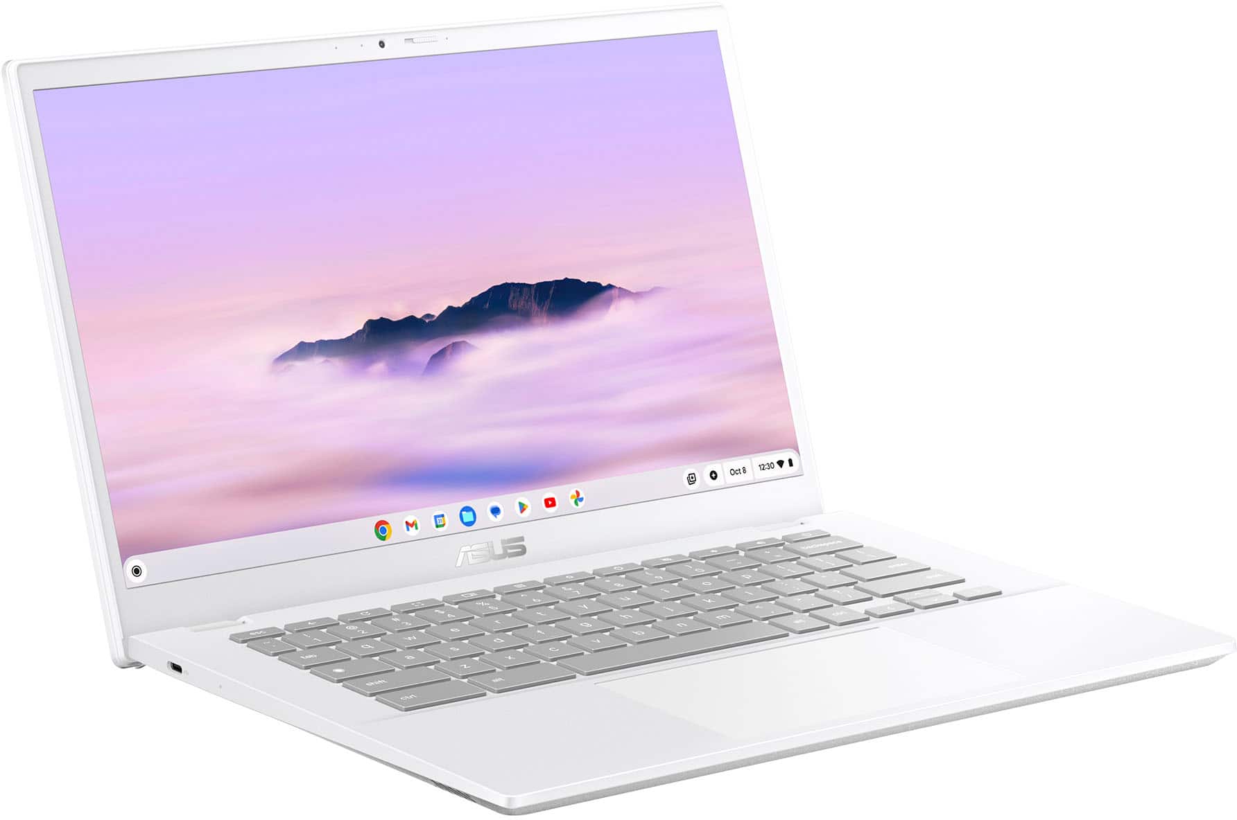 Alt View 1. ASUS - ASUS Chromebook Plus CX3402 14" Laptop with Google AI - Intel Core i5 1335U - 8GB Memory - 128GB SSD - Pearl White.