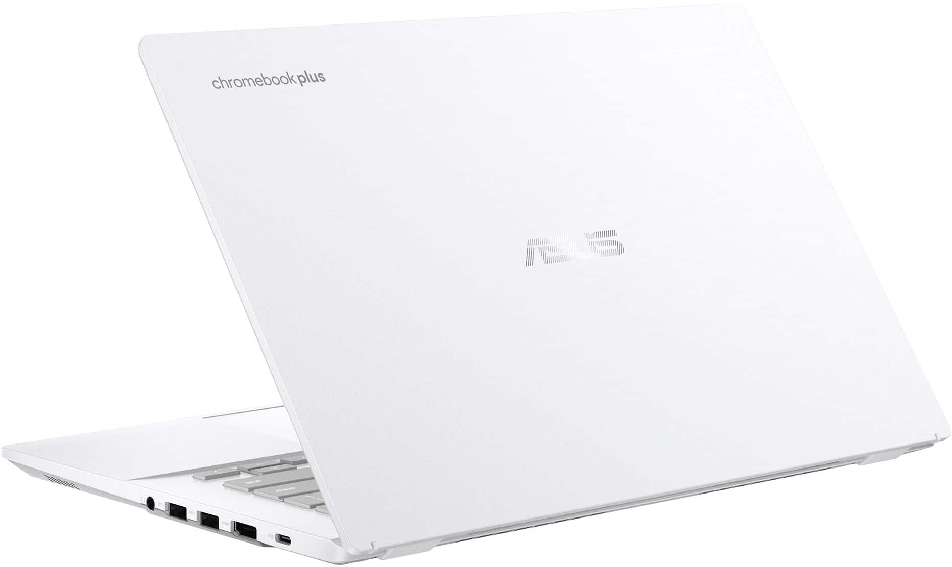 Alt View 4. ASUS - ASUS Chromebook Plus CX3402 14" Laptop with Google AI - Intel Core i5 1335U - 8GB Memory - 128GB SSD - Pearl White.