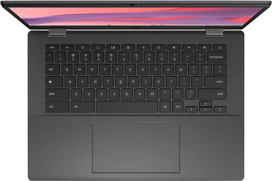 Alt View 10. ASUS - ASUS Chromebook CM1402 14" Laptop - MediaTek Kompanio 520 - 4GB Memory - 64GB eMMC - Gravity Gray.