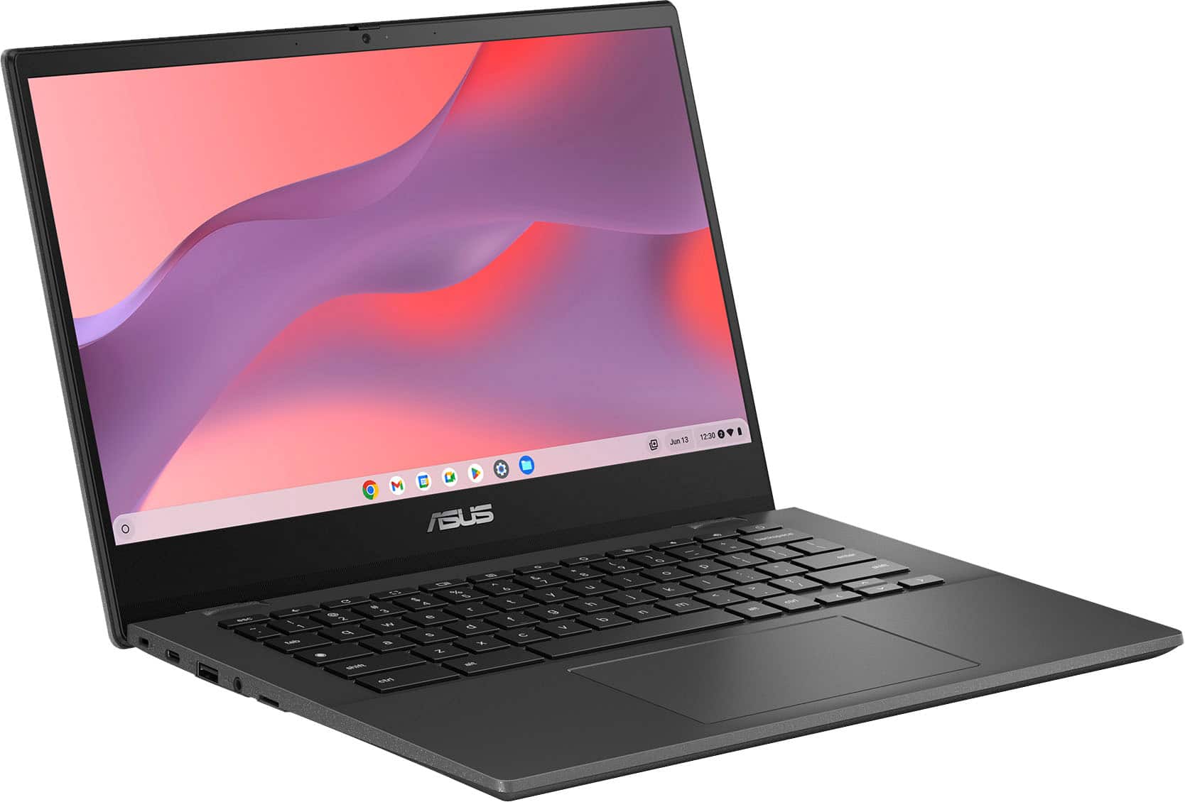 Alt View 1. ASUS - ASUS Chromebook CM1402 14" Laptop - MediaTek Kompanio 520 - 4GB Memory - 64GB eMMC - Gravity Gray.
