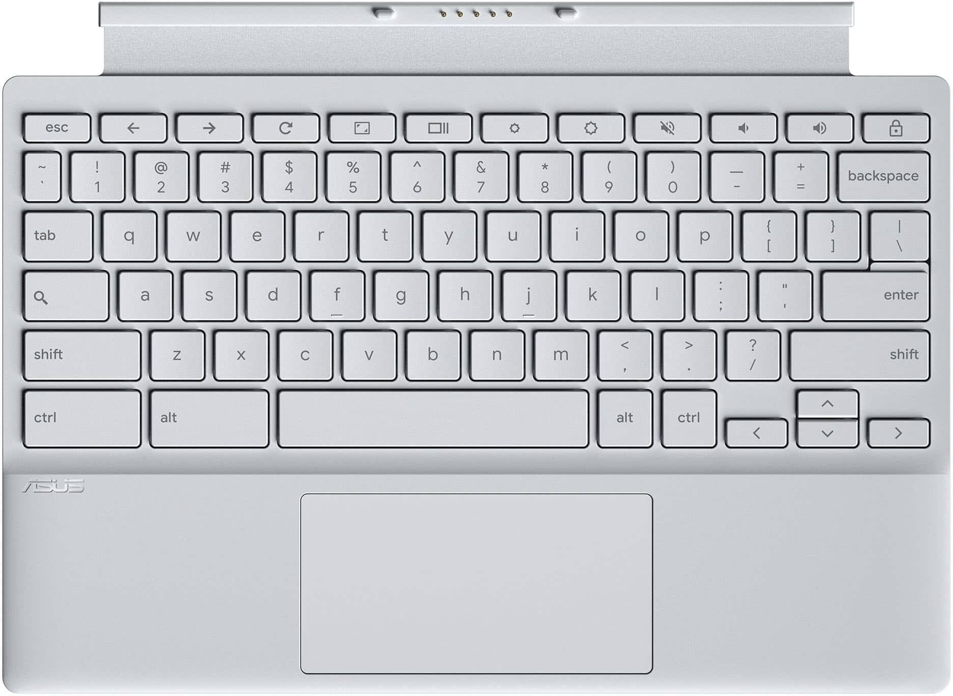 Alt View 3. ASUS - ASUS Chromebook Detachable CM3001 10.5" Laptop - MediaTek Kompanio 520 - 4GB Memory - 64GB eMMC - Fog Silver.