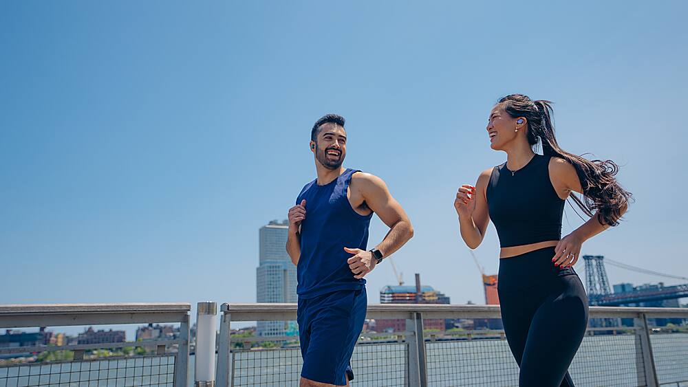 Alt View 12. Raycon - The Fitness True Wireless Noise Cancelling In-Ear Earbuds - Blue.