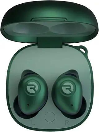 Front. Raycon - The Fitness True Wireless Noise Cancelling In-Ear Earbuds - Green.