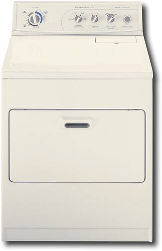 Front Standard. KitchenAid - 7.0 Cu. Ft. 10-Cycle Super Capacity Plus Electric Dryer - Biscuit-on-Biscuit.