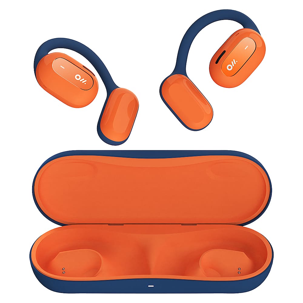 Front. Oladance - OWS 2 Wearable Stereo True Wireless Open Ear Headphones - Martian Orange.