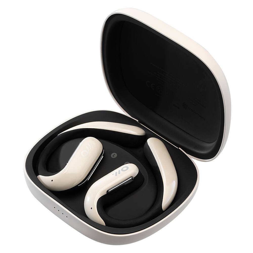 Left. Oladance - OWS Pro Wearable Stereo True Wireless Open Ear Headphones - Porcelain White.