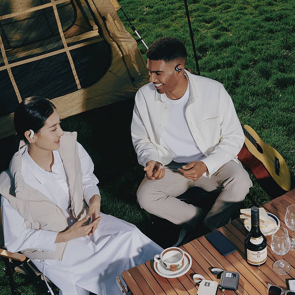 Alt View 12. Oladance - OWS Pro Wearable Stereo True Wireless Open Ear Headphones - Misty Black.