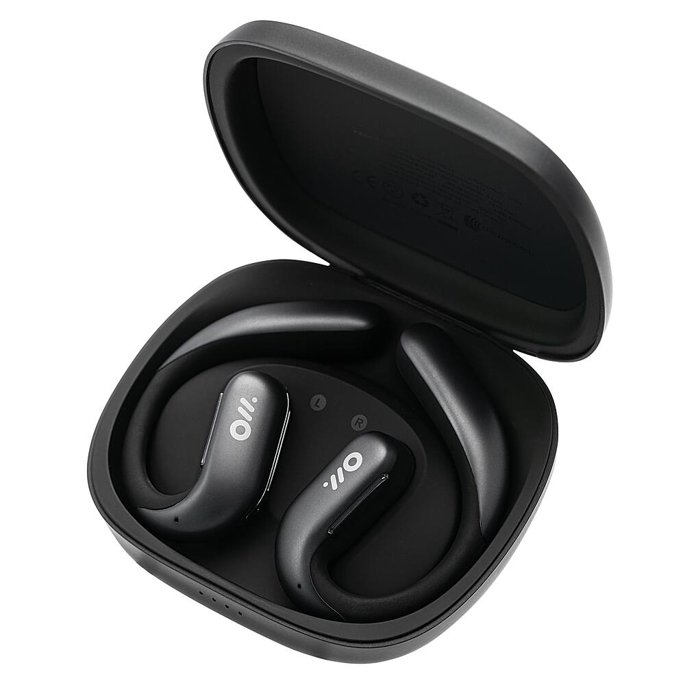 Left. Oladance - OWS Pro Wearable Stereo True Wireless Open Ear Headphones - Misty Black.