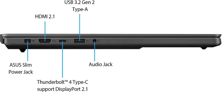 Alt View 11. ASUS - ROG Zephyrus G16 16" OLED 240Hz Gaming Laptop - Intel Core Ultra 9 - 16GB LPDDR5X - NVIDIA GeForce RTX 4070 - 1TB SSD - Eclipse Gray.