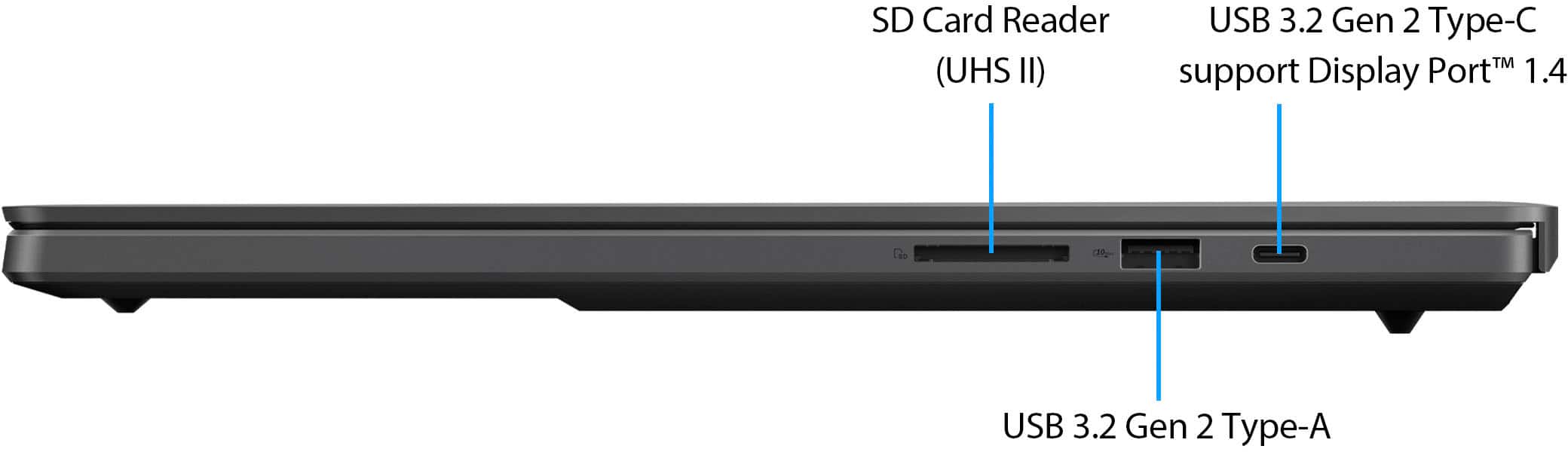 Alt View 11. ASUS - ROG Zephyrus G16 16" OLED 240Hz Gaming Laptop - Intel Core Ultra 9 - 32GB LPDDR5X - NVIDIA GeForce RTX 4080 - 1TB SSD - Eclipse Gray.