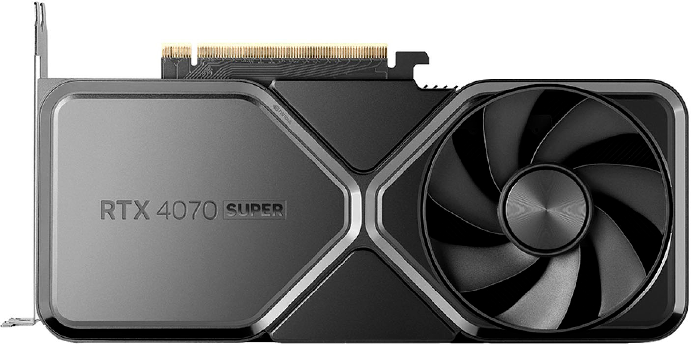 NVIDIA - GeForce RTX 4070 SUPER 12GB GDDR6X Graphics Card - Titanium/Black