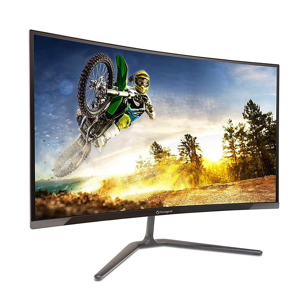 Angle View: Samsung - 49" Odyssey 1000R Curved Dual QHD 240Hz 1ms FreeSync Gaming Monitor with HDR1000 (HDMI x2, DP, USB) - Black