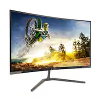 Acer - AOPEN 27 " LED Curved FHD 180Hz 1ms FreeSync Premium Gaming Monitor (DisplayPort, HDMI) - Black - Angle_Zoom