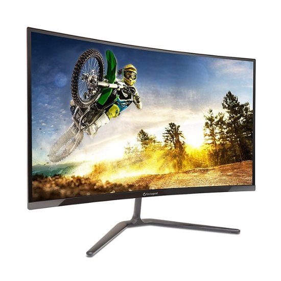 Angle Zoom. Acer - AOPEN 27HC5R S3biip 27" LED Curved FHD FreeSync Premium Gaming Monitor (DisplayPort, HDMI) - Black.