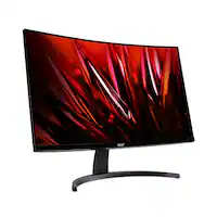 Acer - Nitro 27" LED Curved FHD 180Hz 1ms FreeSync Premium Gaming Monitor (DisplayPort, HDMI) - Black - Angle_Zoom