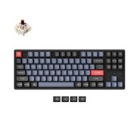 Keychron - K8 Pro Brown Switch Mechanical Keyboard Mac or PC - Black - Front_Zoom