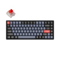 Keychron - K2 Pro Red Switch Mechanical Keyboard Mac or PC - Black - Front_Zoom