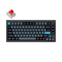 Keychron - Q1 Pro Red Switch Mechanical Keyboard Mac or PC - Black - Front_Zoom