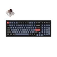 Keychron - K4 Pro Brown Switch Mechanical Keyboard Mac or PC - Black - Front_Zoom