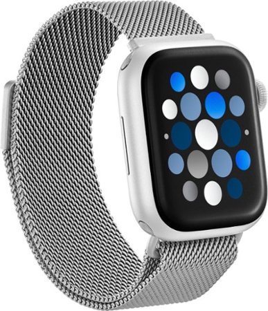 Insignia™ - Stainless Steel Mesh Band for Apple Watch 38mm, 40mm, 41mm and SE - Silver