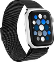 Insignia™ - Stainless Steel Mesh Band for Apple Watch 38mm, 40mm, 41mm and SE - Black - Angle_Zoom